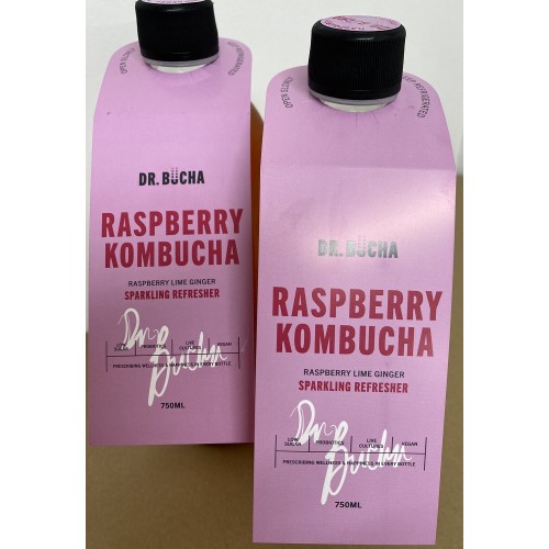 DR BUCHA KOMBUCHA RASPBERRY 750ML BOTTLE